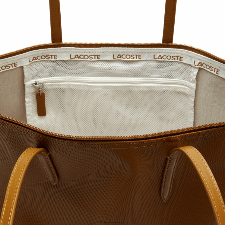 Lacoste l.12.12 draagtas met ritssluiting 0828H2768 goudbruin 397 vrouwen