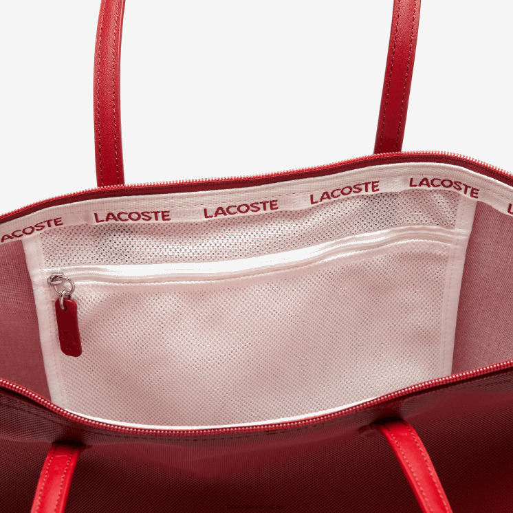 Lacoste l.12.12 draagtas met ritssluiting 0828H2825 alizarine c62 vrouwen