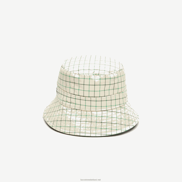 Lacoste Heritage omkeerbare vaste of geruite emmer 0828H2929 beige groen epp vrouwen