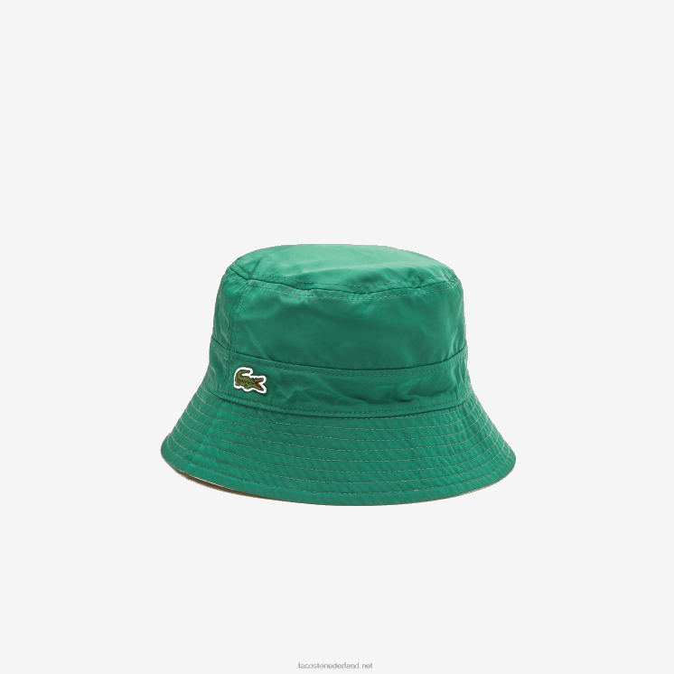 Lacoste Heritage omkeerbare vaste of geruite emmer 0828H2929 beige groen epp vrouwen