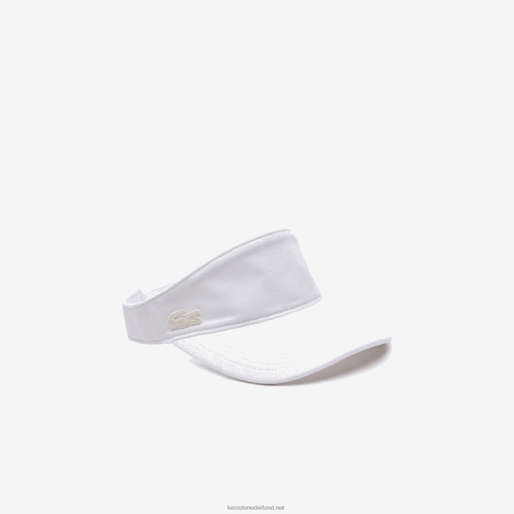 Lacoste katoenen piqué vizier 0828H2896 wit 70v vrouwen
