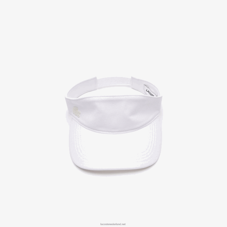 Lacoste katoenen piqué vizier 0828H2896 wit 70v vrouwen