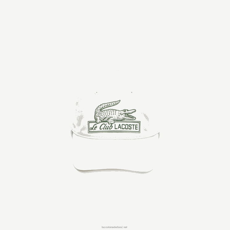 Lacoste vintage pet met krokodillenprint 0828H2897 wit 70v vrouwen