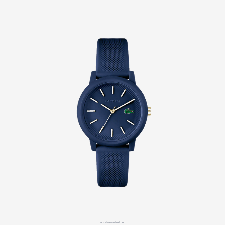 Lacoste Horloge met blauwe siliconen band 12.12 0828H2901 blauw 000 vrouwen