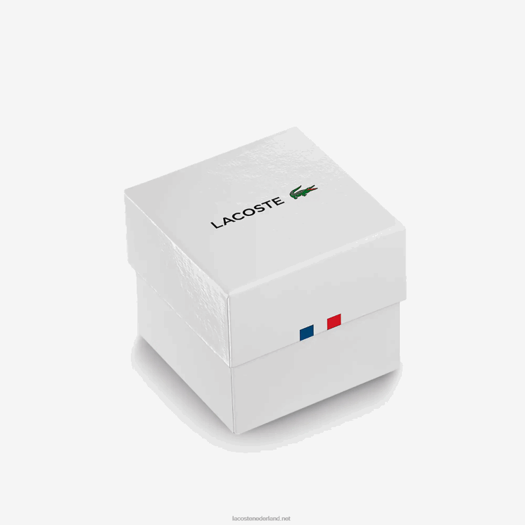 Lacoste club 3 wijzers horloge - champagne met roestvrijstalen gaas 0828H2922 zilver 000 vrouwen