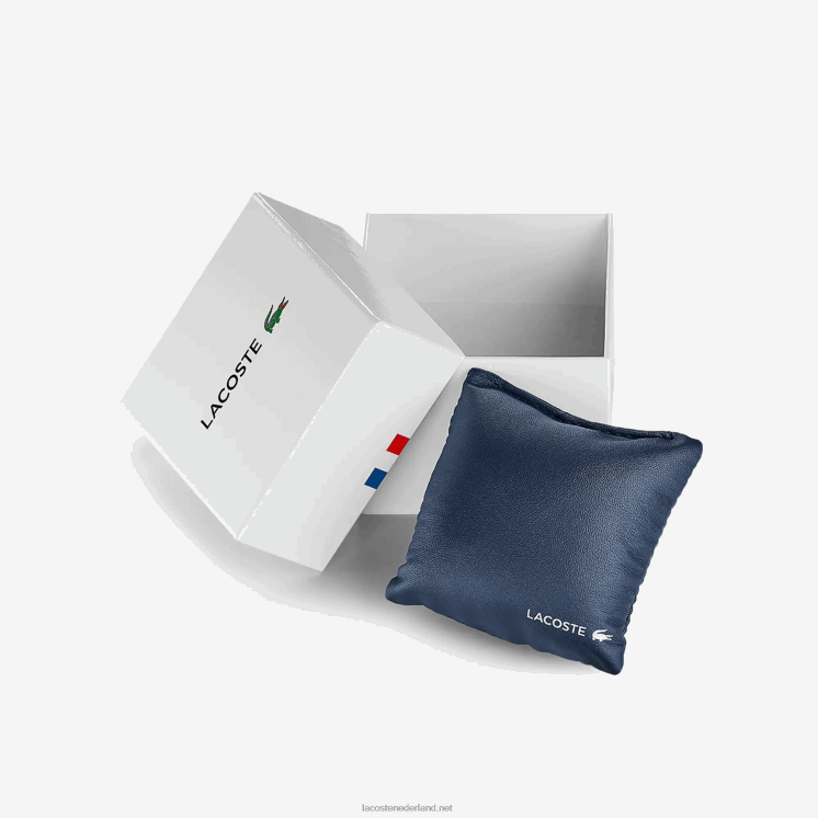 Lacoste club 3 wijzers horloge - zwart met lederen band 0828H2924 zwart 000 vrouwen