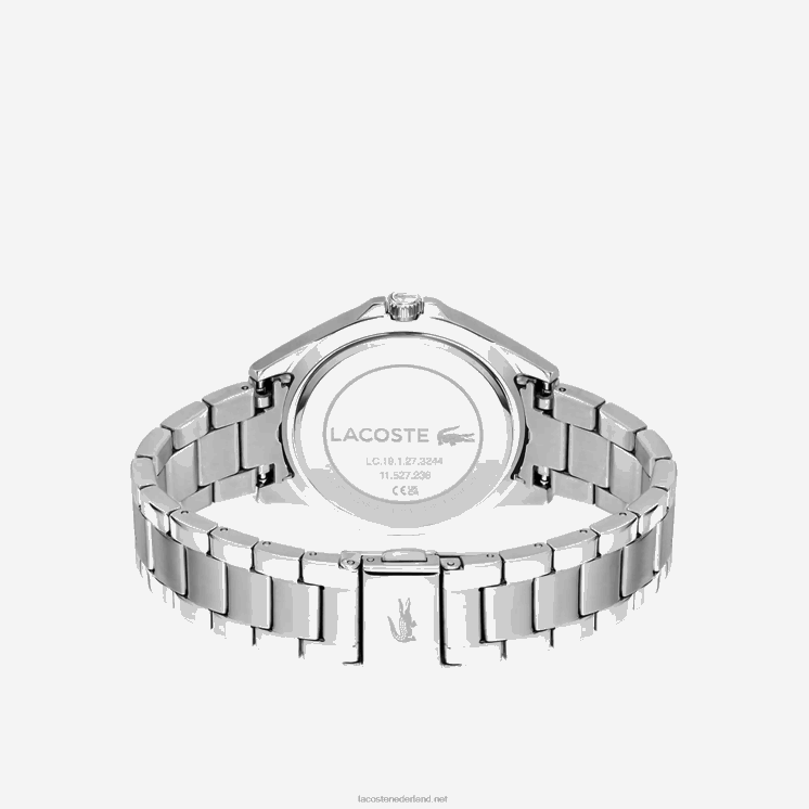 Lacoste swing 3 wijzers roestvrijstalen horloge 0828H2918 grijs 000 vrouwen