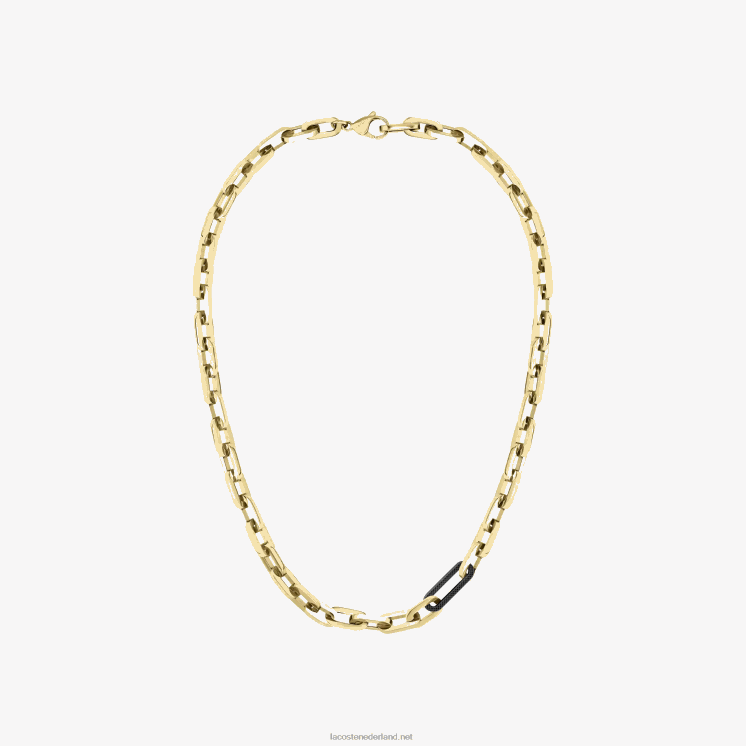 Lacoste ensemble ketting 0828H2202 geel goud en zwart 721 vrouwen