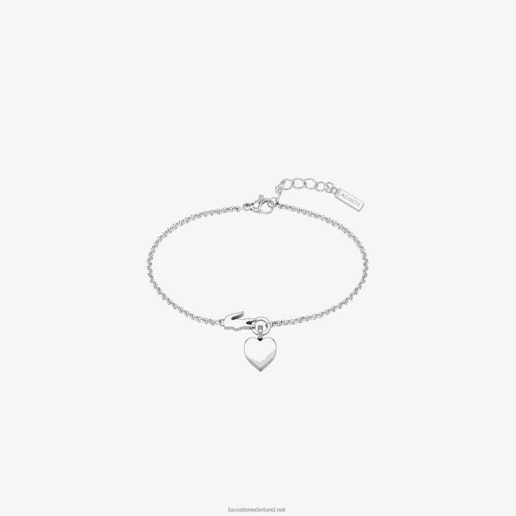 Lacoste hou van mijn krokodillenarmband 0828H2908 zilver 045 vrouwen