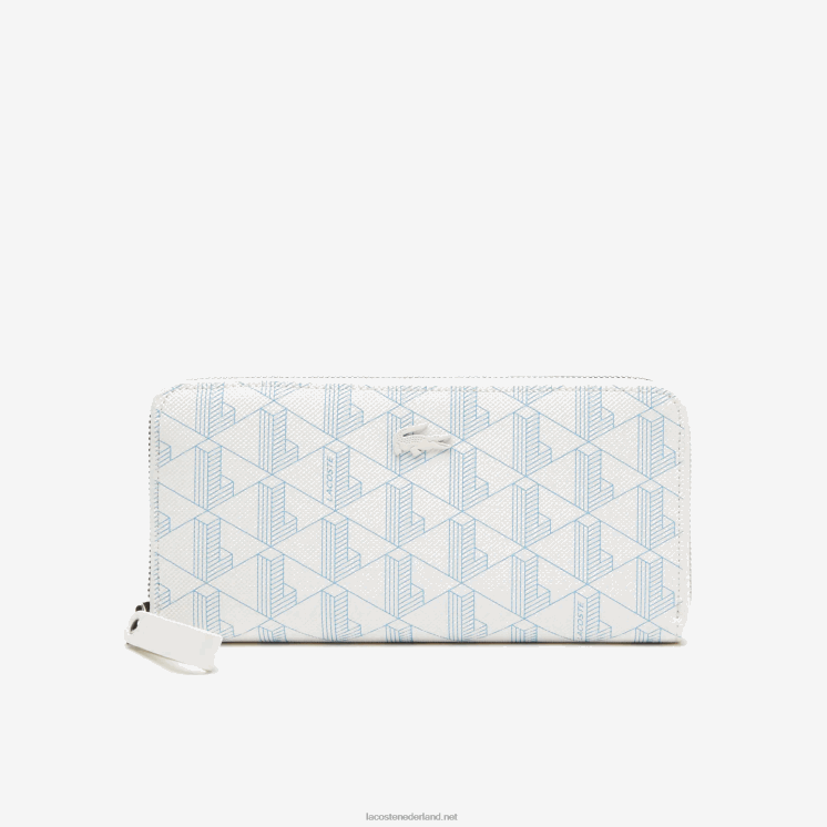 Lacoste Portefeuille met rits en monogramprint 0828H2775 mono farine panorama l58 vrouwen