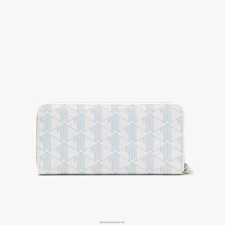 Lacoste Portefeuille met rits en monogramprint 0828H2775 mono farine panorama l58 vrouwen