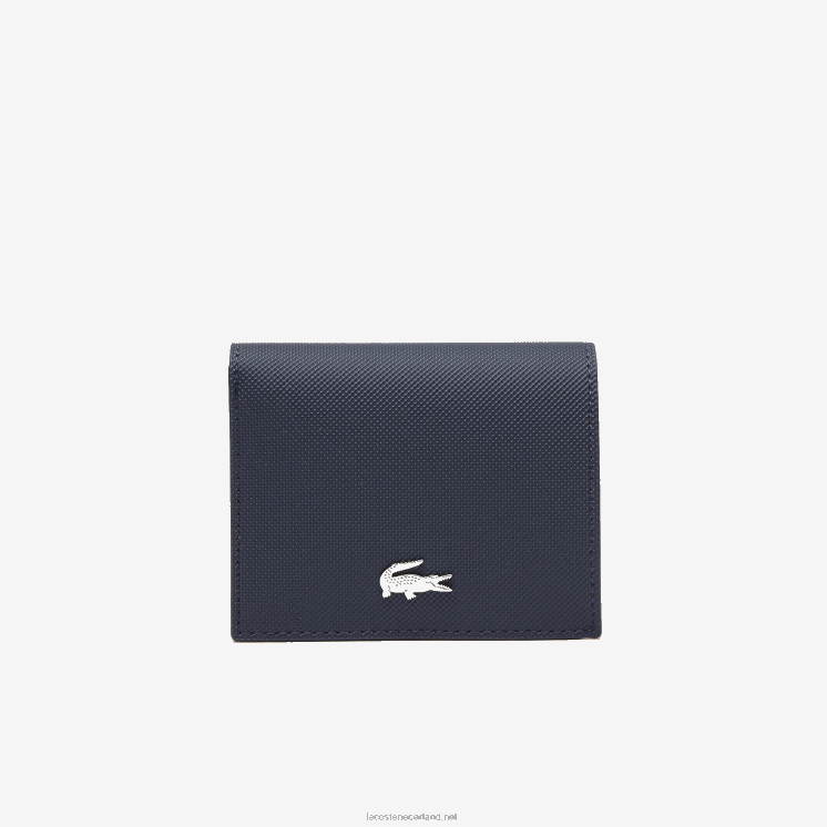 Lacoste anna kleine opvouwbare portemonnee 0828H2841 marine 166 rood b50 vrouwen