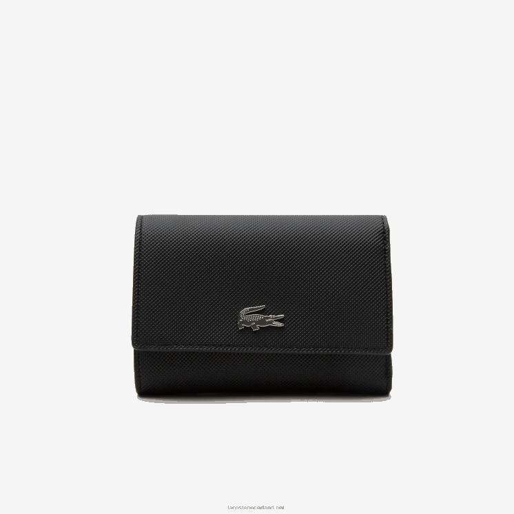 Lacoste anna snap portemonnee vooraan 0828H2816 zwarte krema a91 vrouwen