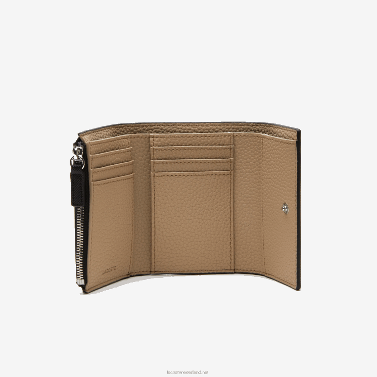 Lacoste anna snap portemonnee vooraan 0828H2816 zwarte krema a91 vrouwen