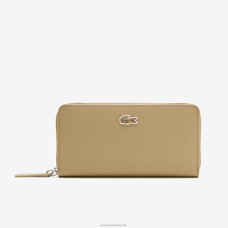 Lacoste l.12.12 concept petit pique portemonnee met rits voor 12 kaarten 0828H2812 brindille l37 vrouwen
