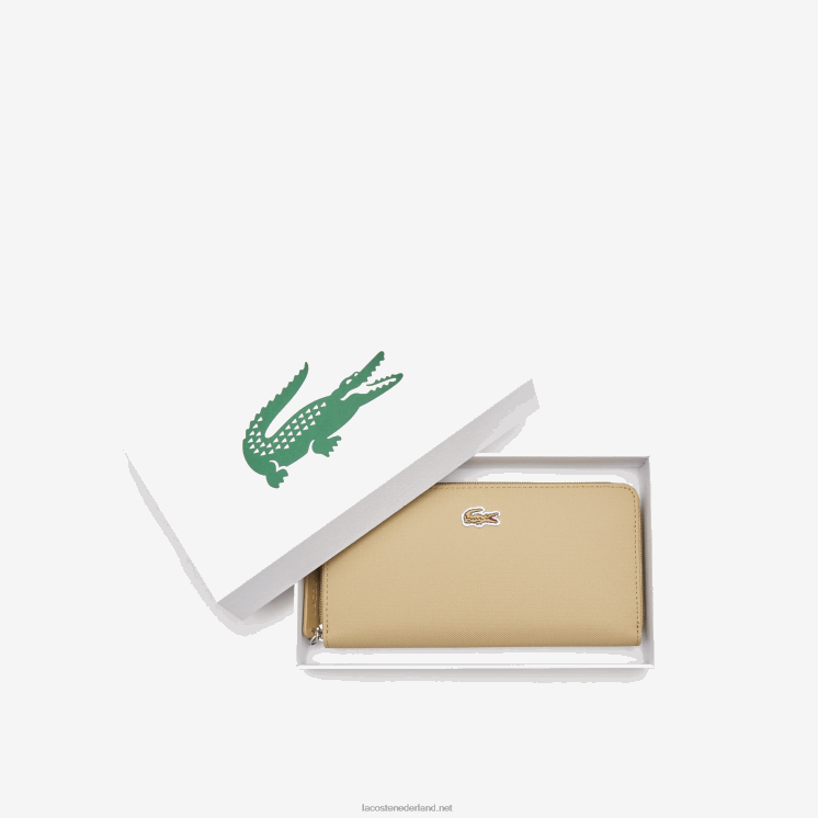 Lacoste l.12.12 concept petit pique portemonnee met rits voor 12 kaarten 0828H2812 brindille l37 vrouwen
