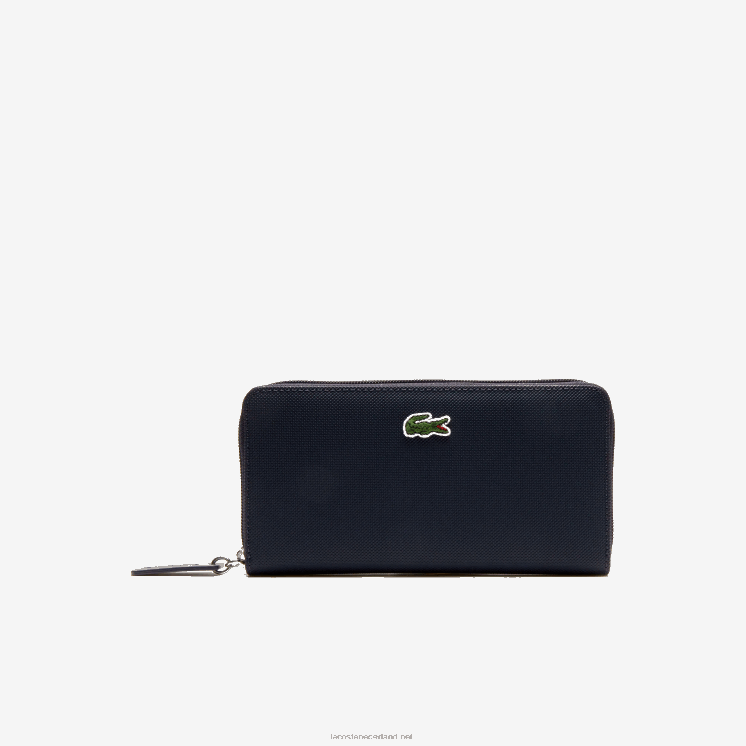 Lacoste l.12.12 concept petit pique portemonnee met rits voor 12 kaarten 0828H2814 zonsverduistering 141 vrouwen