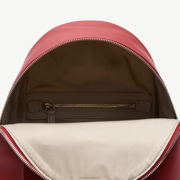 Lacoste dagelijkse klassieke gecoate piqué canvas rugzak 0828H2845 bordeaux c88 vrouwen