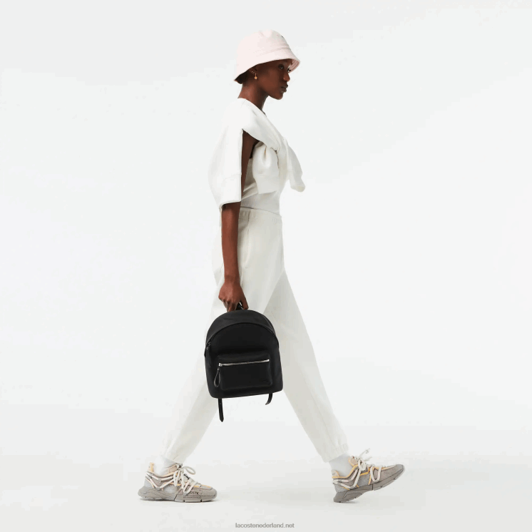 Lacoste grote rugzak met voorvak 0828H2879 zwart 000 vrouwen