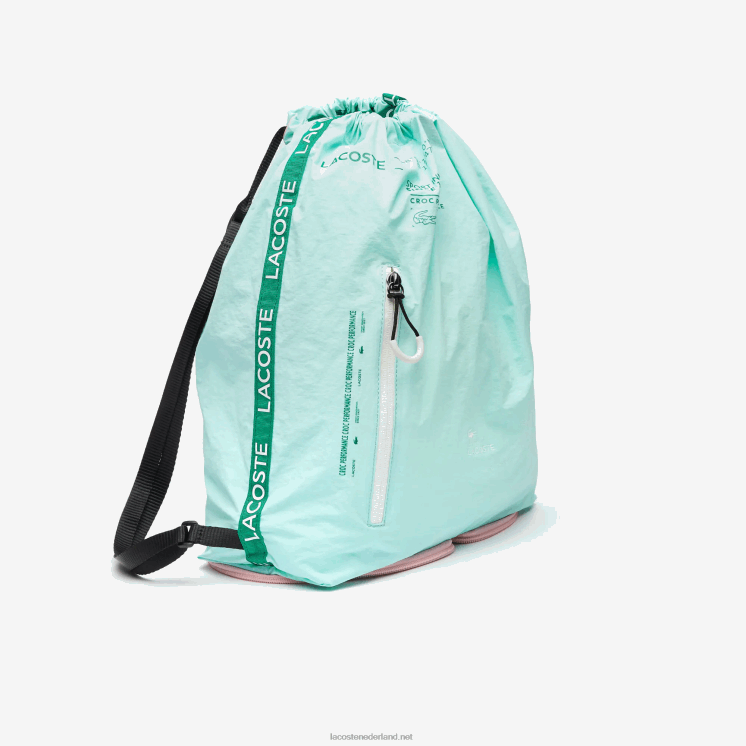 Lacoste merkband opvouwbare nylon rugzak 0828H2056 seringat fluor lotus k10 vrouwen