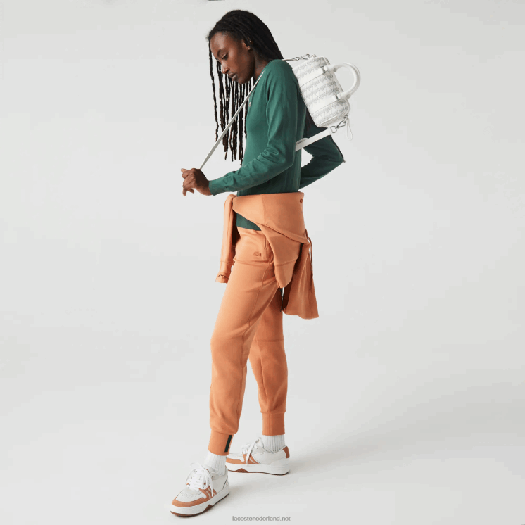 Lacoste Boston-tas met monogramprint 0828H2878 farine sinople f89 vrouwen