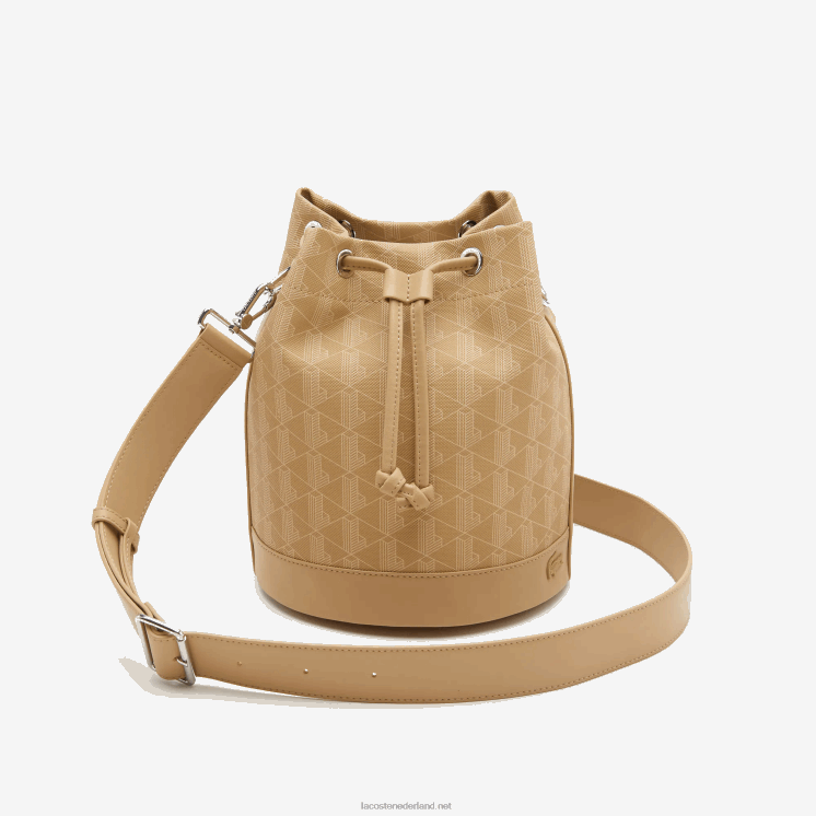 Lacoste Bucket-tas met monogramprint 0828H2869 weens beige l01 vrouwen