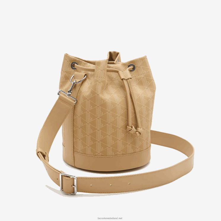 Lacoste Bucket-tas met monogramprint 0828H2869 weens beige l01 vrouwen
