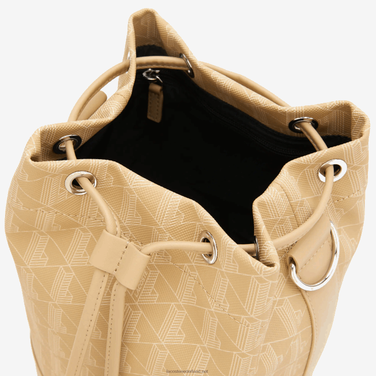 Lacoste Bucket-tas met monogramprint 0828H2869 weens beige l01 vrouwen