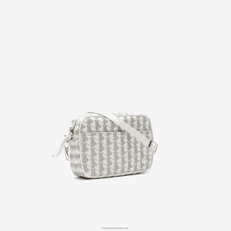 Lacoste Crossover-tas met monogramrits 0828H2856 farine sinople f89 vrouwen