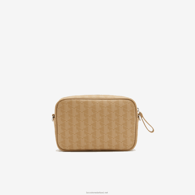 Lacoste Crossover-tas met monogramrits 0828H2857 weens beige l01 vrouwen