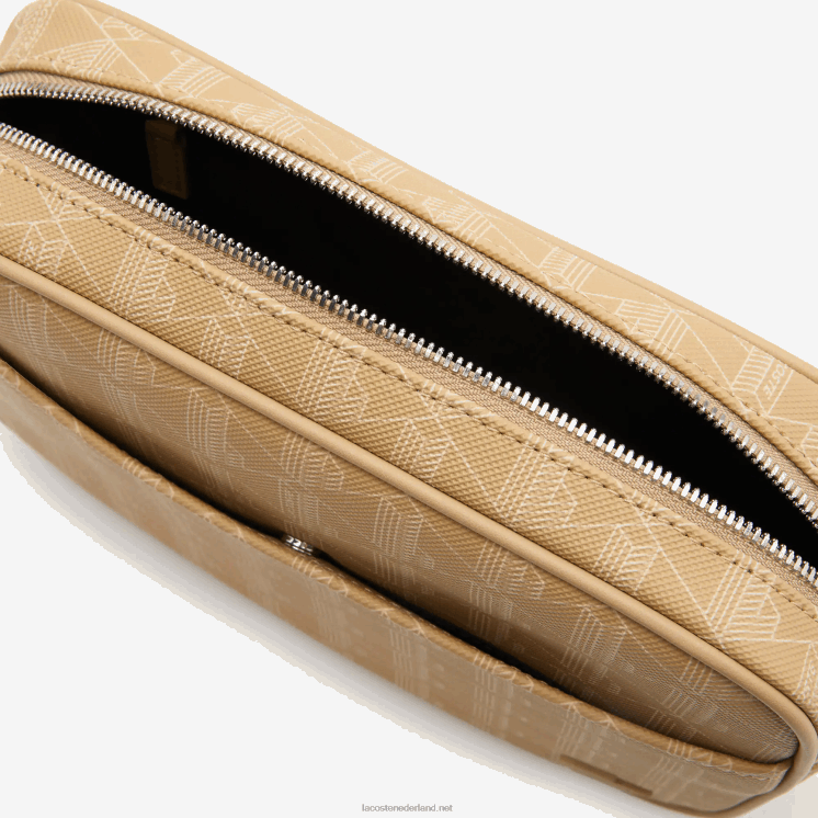 Lacoste Crossover-tas met monogramrits 0828H2857 weens beige l01 vrouwen