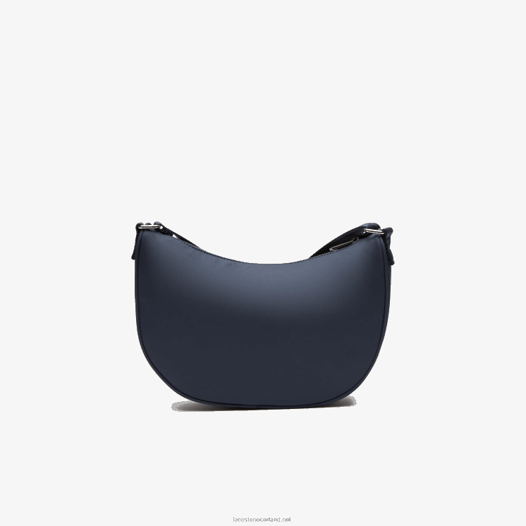 Lacoste Halfmoon tas met contrasterende branding 0828H2796 blauw nuit blanc m05 vrouwen