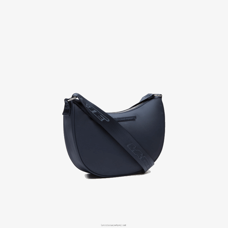 Lacoste Halfmoon tas met contrasterende branding 0828H2796 blauw nuit blanc m05 vrouwen