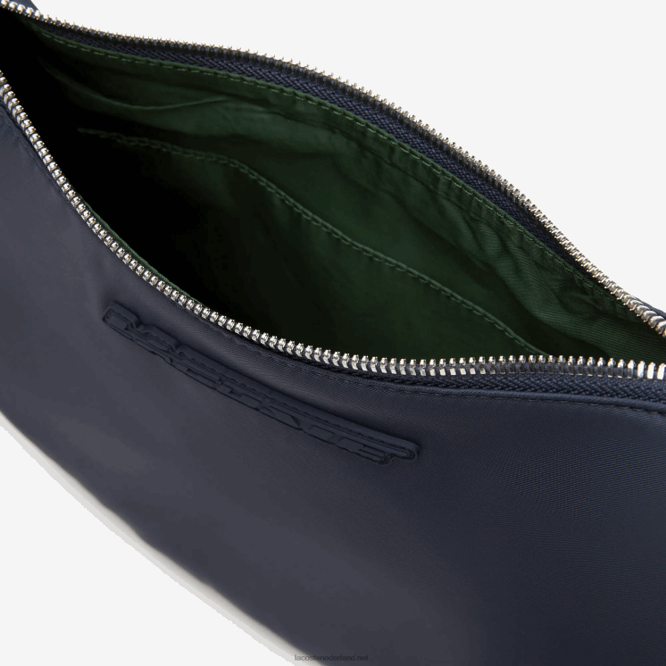 Lacoste Halfmoon tas met contrasterende branding 0828H2796 blauw nuit blanc m05 vrouwen