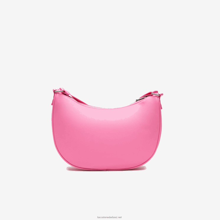 Lacoste Halfmoon tas met contrasterende branding 0828H2797 wilde roos corrida m00 vrouwen