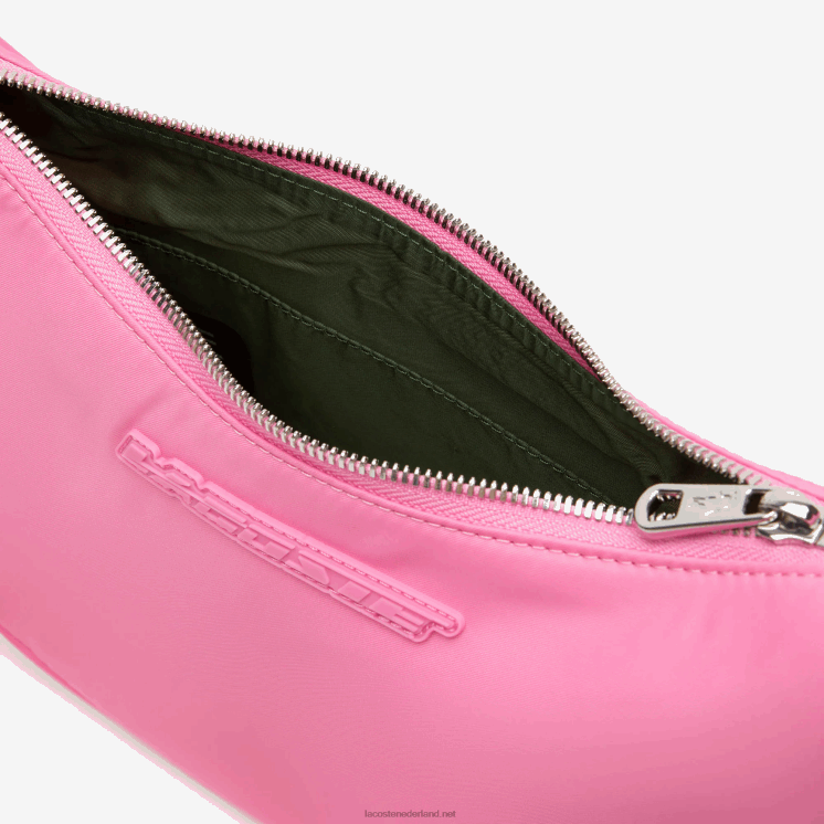 Lacoste Halfmoon tas met contrasterende branding 0828H2797 wilde roos corrida m00 vrouwen