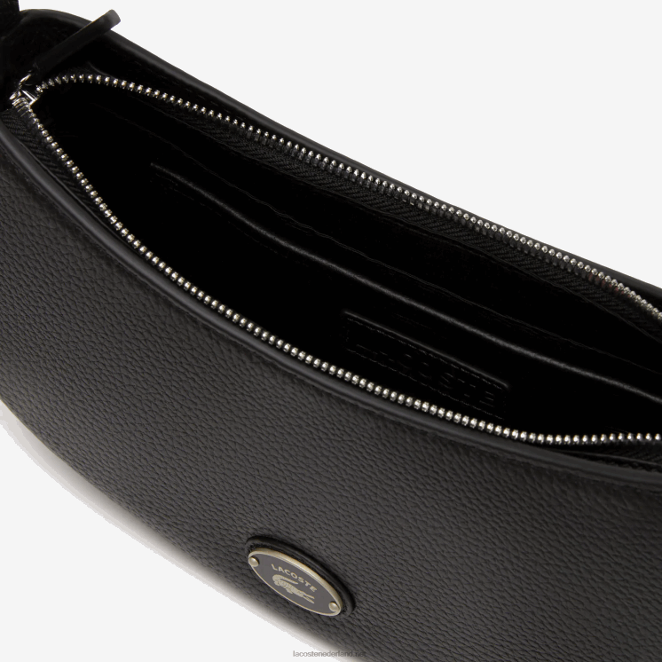 Lacoste Halfmoon tas van topnerf leer 0828H2791 zwart 000 vrouwen