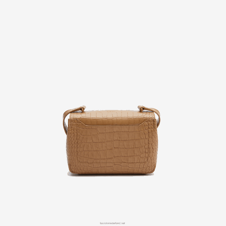Lacoste amelia lederen handtas met metalen gesp in reliëf 0828H2833 j07 j07 vrouwen