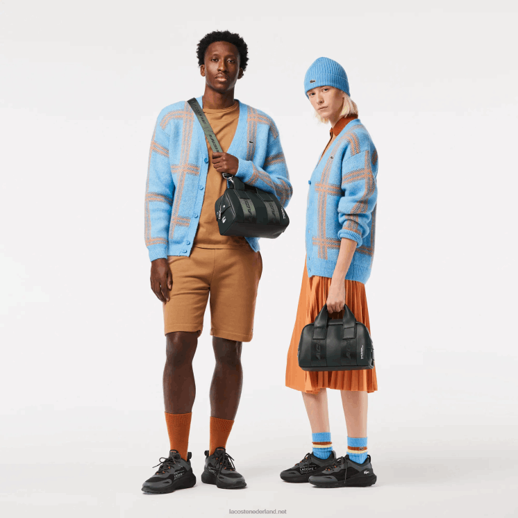 Lacoste contrast inscripties sporttas 0828H2107 enkele b43 vrouwen
