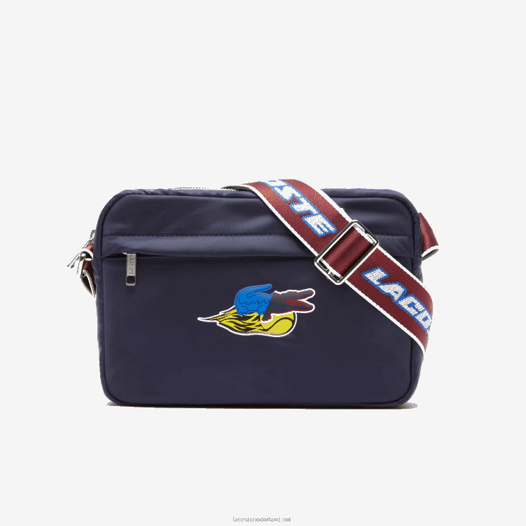 Lacoste cross-over tas met merknaam 0828H2875 marine 166 andrinople l27 vrouwen