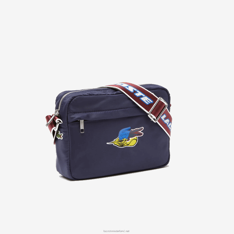 Lacoste cross-over tas met merknaam 0828H2875 marine 166 andrinople l27 vrouwen