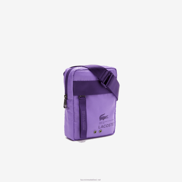 Lacoste cross-over tas met verticale ritssluiting en merknaam 0828H2089 samui noir neva k27 vrouwen