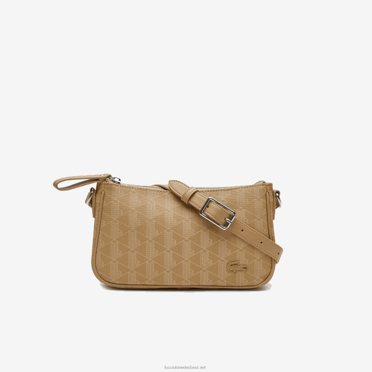 Lacoste crossbodytas met monogramprint 0828H2801 weens beige l01 vrouwen
