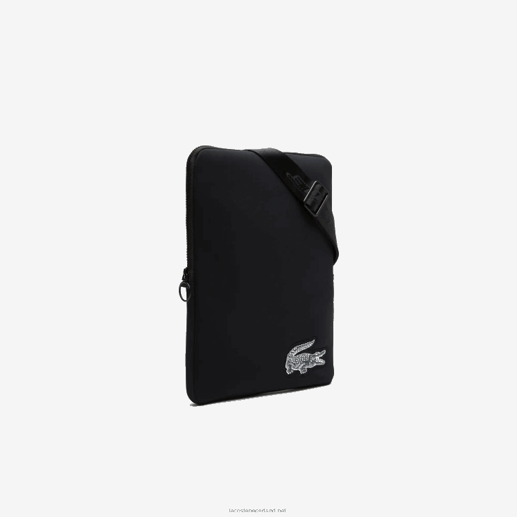 Lacoste crossbodytas van gerecyclede vezels 0828H1971 zwart 000 vrouwen