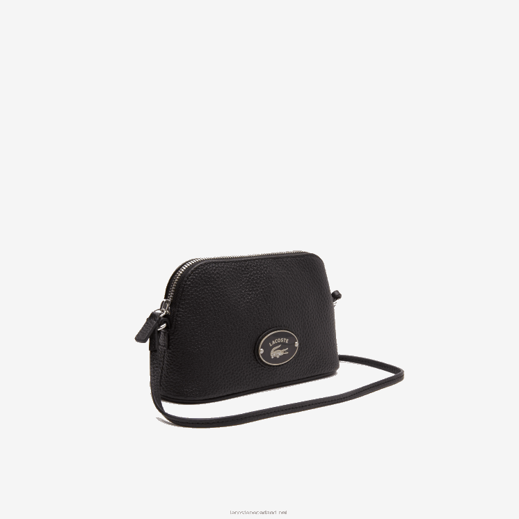 Lacoste crossover tas van generfd leer 0828H2864 zwart 000 vrouwen