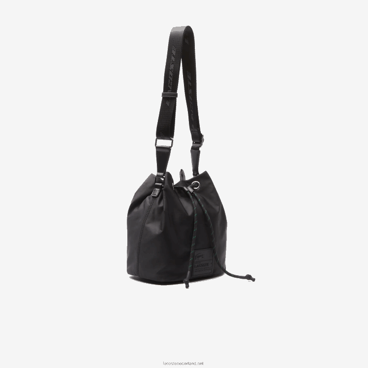 Lacoste kenmerkende emmertas met patch 0828H2876 zwart 000 vrouwen