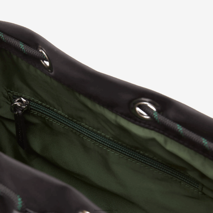 Lacoste kenmerkende emmertas met patch 0828H2876 zwart 000 vrouwen