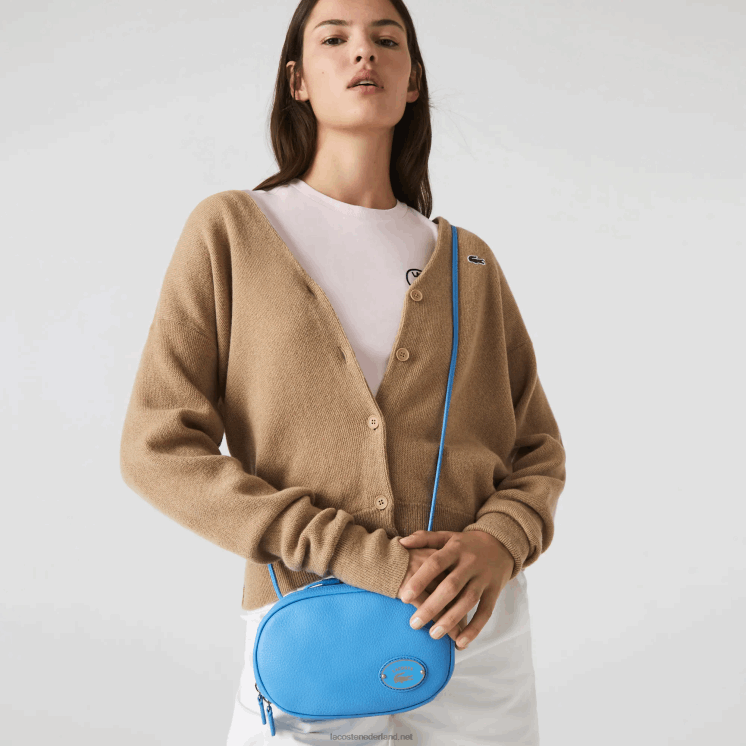 Lacoste kleine cameratas van generfd leer 0828H2870 Argentinië 213 vrouwen