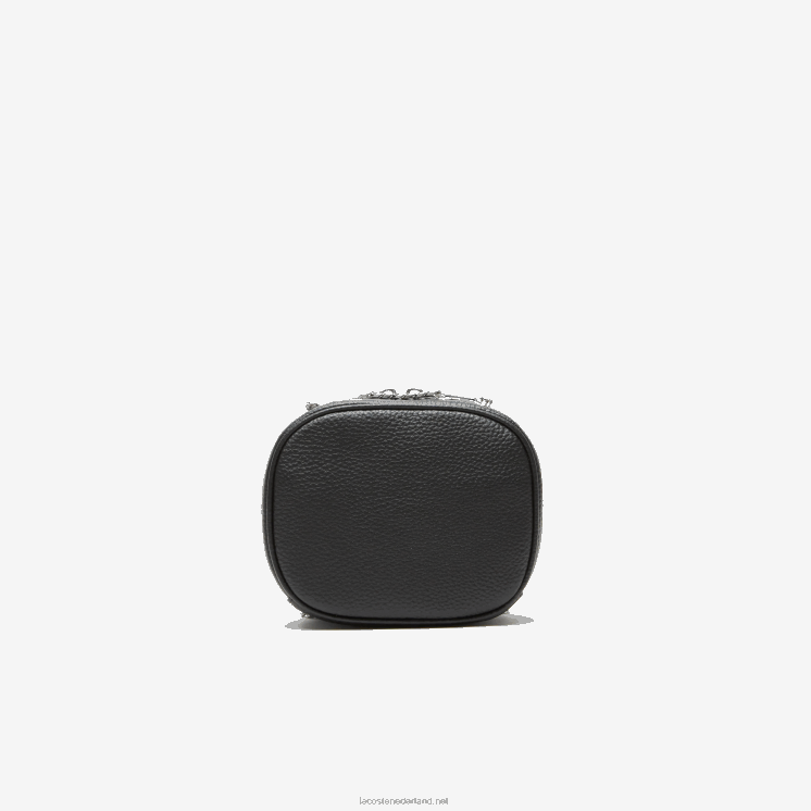 Lacoste kleine crossover tas van generfd leer 0828H2853 zwart 000 vrouwen