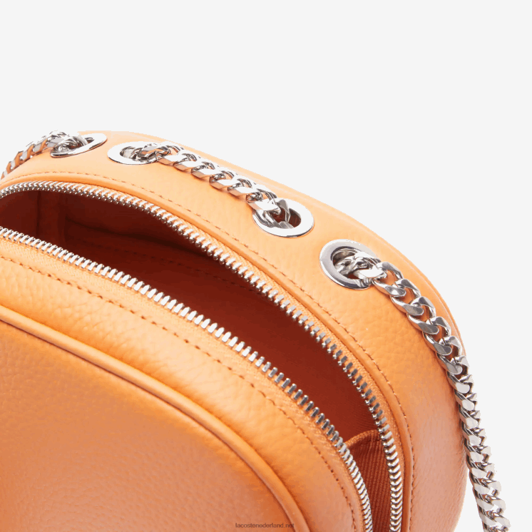 Lacoste kleine crossover tas van generfd leer 0828H2854 pottenbakkerij k20 vrouwen